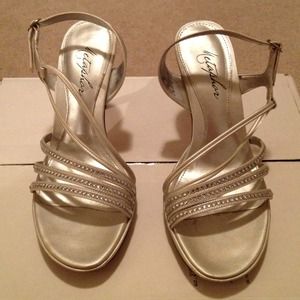 Silver Rhinetone heels