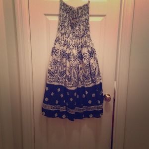 Tube dress! Cream with black detailing!