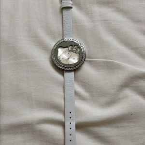 Hello kitty watch with white band