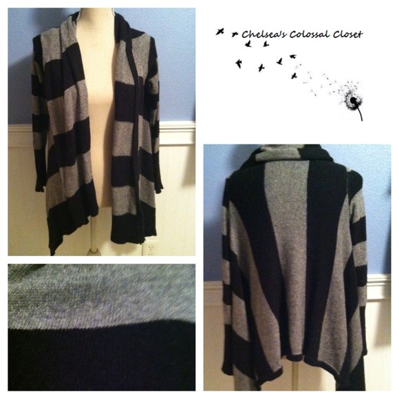 Black & Grey Cozy Cardigan