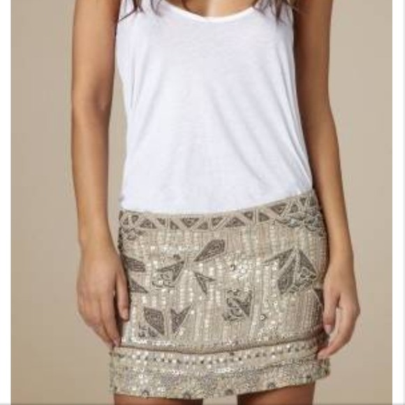 SOLD--All saints beaded mini skirt!