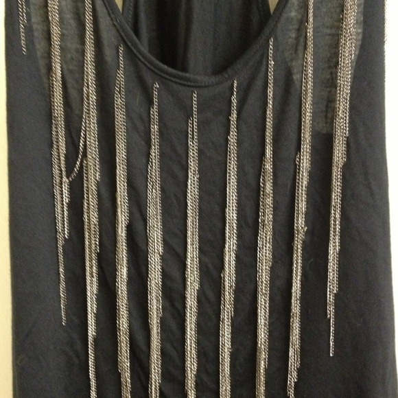 Haute Hippie racer back tank chain detail