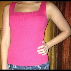 Loft, hot pink top, size small