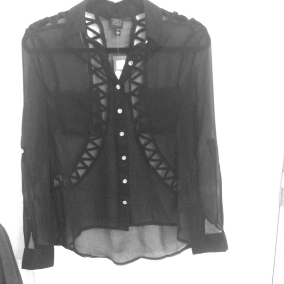 RESERVED Bebe black sheer top