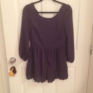 RESERVED Navy Blue Romper + Seychelles Shoes (7.5)
