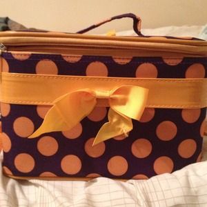 Purple and gold make up box