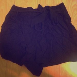 High waisted black shorts