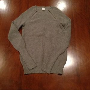 J. Crew Grey Cashmere Waffle Sweater