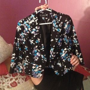 Black grey blue and white blazer!