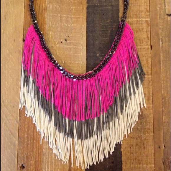 🎉HP🎉E.Kammeyer Accessories Neon Pink  necklace - Picture 2 of 3