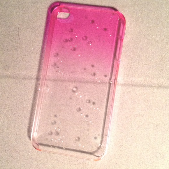 iPhone 4/4s case. Clear pink dewdrops - Picture 1 of 1
