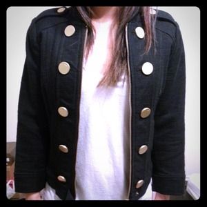 Gold button short jacket