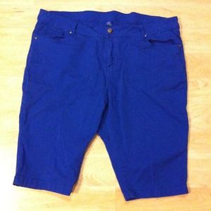 ❗REDUCED❗Dressbarn royal blue jean stretch capris