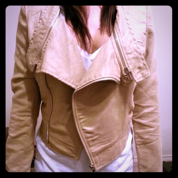 Suede tan color biker jacket SOLD
