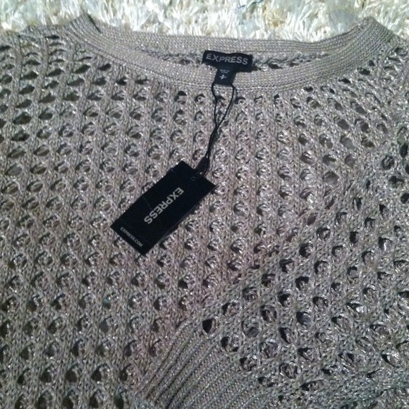 Oversized, sparkly, silver, sweater