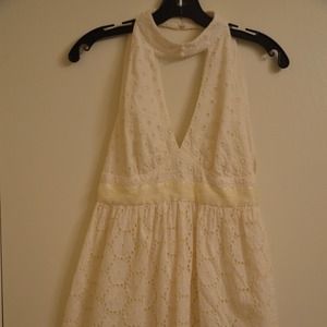 Anna Sui for Anthropologie beige white dress
