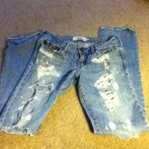 Ripped Abercrombie jeans