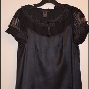 Black silk blouse