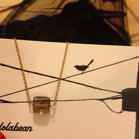 Lolabean Jewelry Smoky Quartz Square Necklace Poshmark