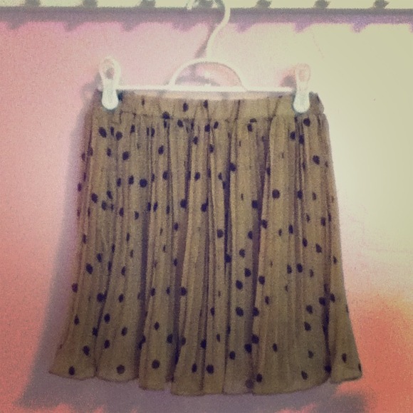 Brown black dots skirt