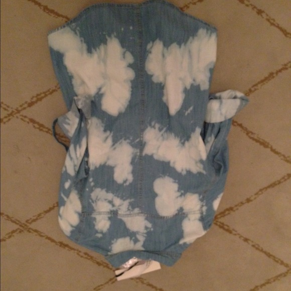 SOLD - REDUCED - Tie Dye Denim Shirt - Picture 3 of 3