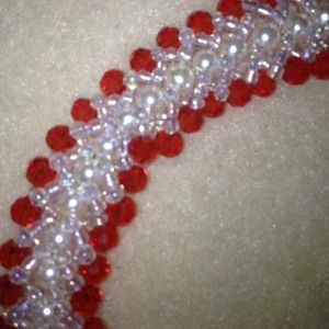 Flat and netted weaved bracelets.