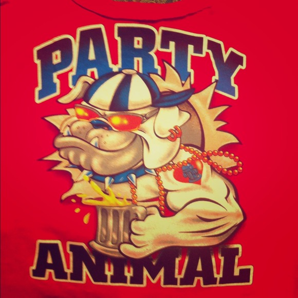 Red "Party Animal" Tee - Picture 1 of 4