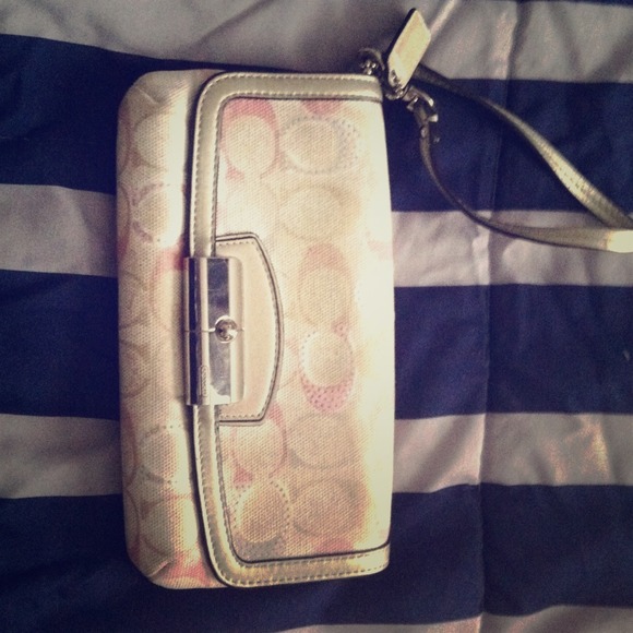 Pink and Gray Coach wallet