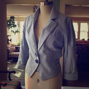 Seersucker H&M blazer size 14