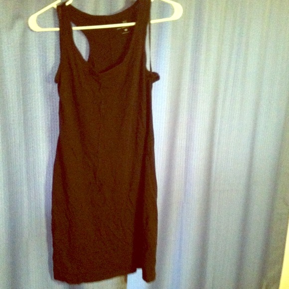 NY & Co black razorback dress