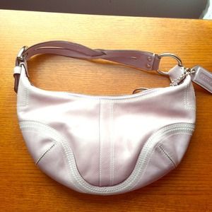 Lilac leather coach hobo purse!