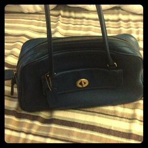 Teal coach purse