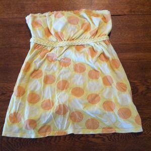 Patterned Yellow Tube-Top