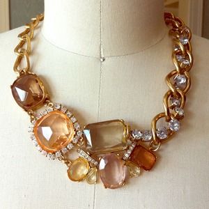 Chunky chain and jewel necklace