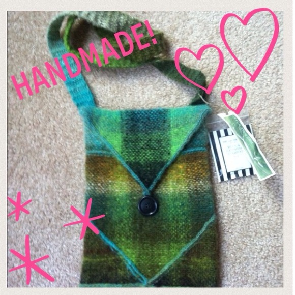 Hand knitted crossbody bag