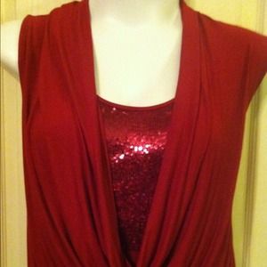 SOLD to lizzardmoreno- Stunning red sequined top