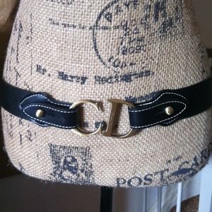 Christian Dior Black/Brown Leather Belt Combo