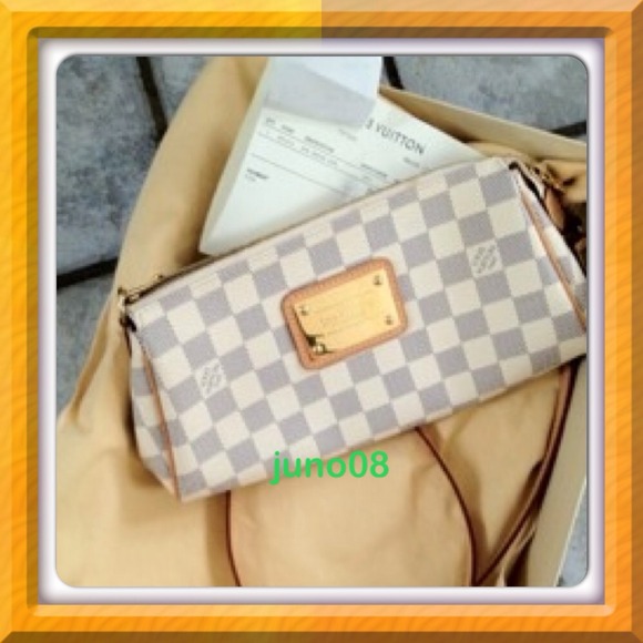 Authentic LV Eva Clutch Azur