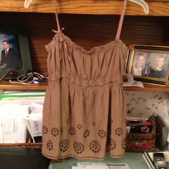 Juicy Couture brown adjustable strap tank - Picture 1 of 2
