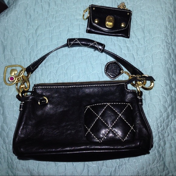 Leather JUICY COUTURE shoulder bag w/ wallet