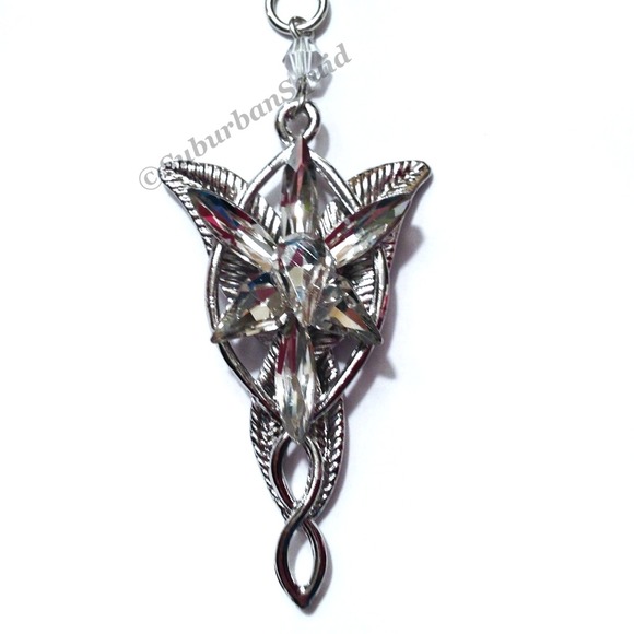Platinum Plated Evenstar Necklace