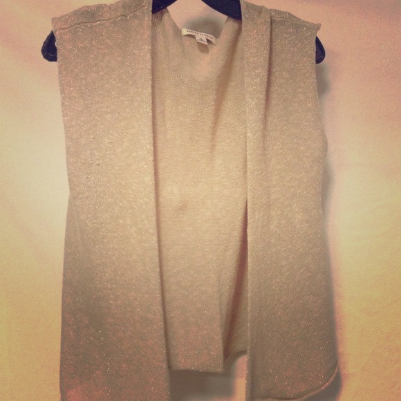 Gold Banana Republic wrap sweater