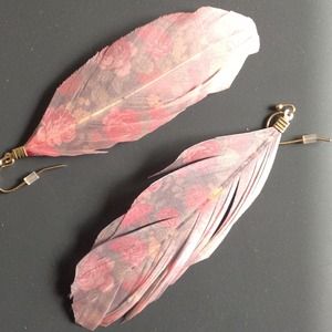 Forever21 Feathered Earrings