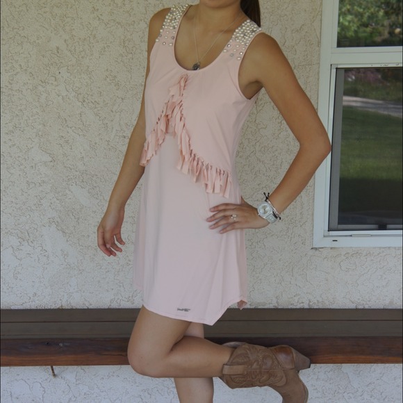 Fringed and pearled dress