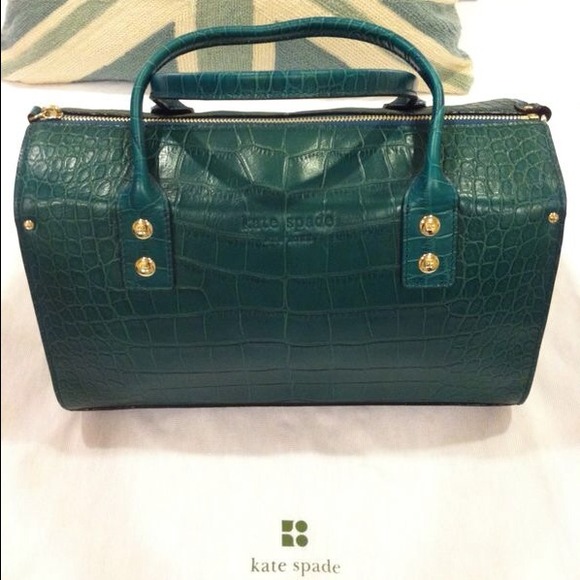 New Kate Spade Doctors Bag - Green Leather