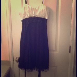 A classy black and white dress