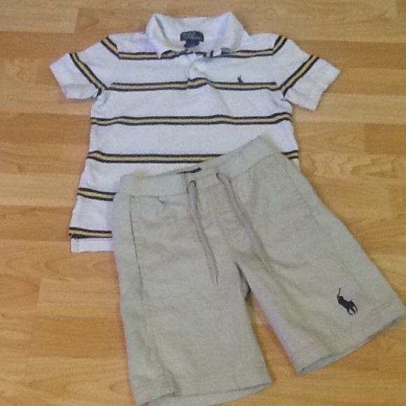 Boys Ralph Lauren polo style shirt & shorts Size 5