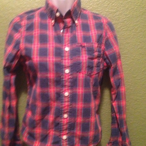 Plaid muscle shirt by Abercrombie kids