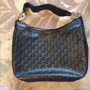 Gucci black leather purse