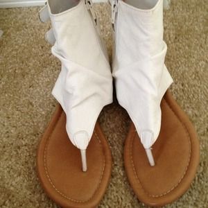 White gladiator sandals!